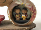 Japanese Wood Kokeshi Figurine Hyotan Mini Dolls Vtg Folk Art Decoration KF669