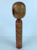 Japanese Wood Large Kokeshi Doll Figure Vtg Traditional Handmade Toy Red KF683