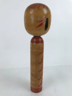 Japanese Wood Large Kokeshi Doll Figure Vtg Traditional Handmade Toy Red KF683
