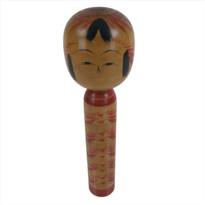 Japanese Wood Large Kokeshi Doll Figure Vtg Traditional Handmade Toy Red KF683