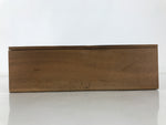 Japanese Wood Lidded Lacquer Bowl Storage Box Inside 23.3x23.3x6.6cm Brown X178