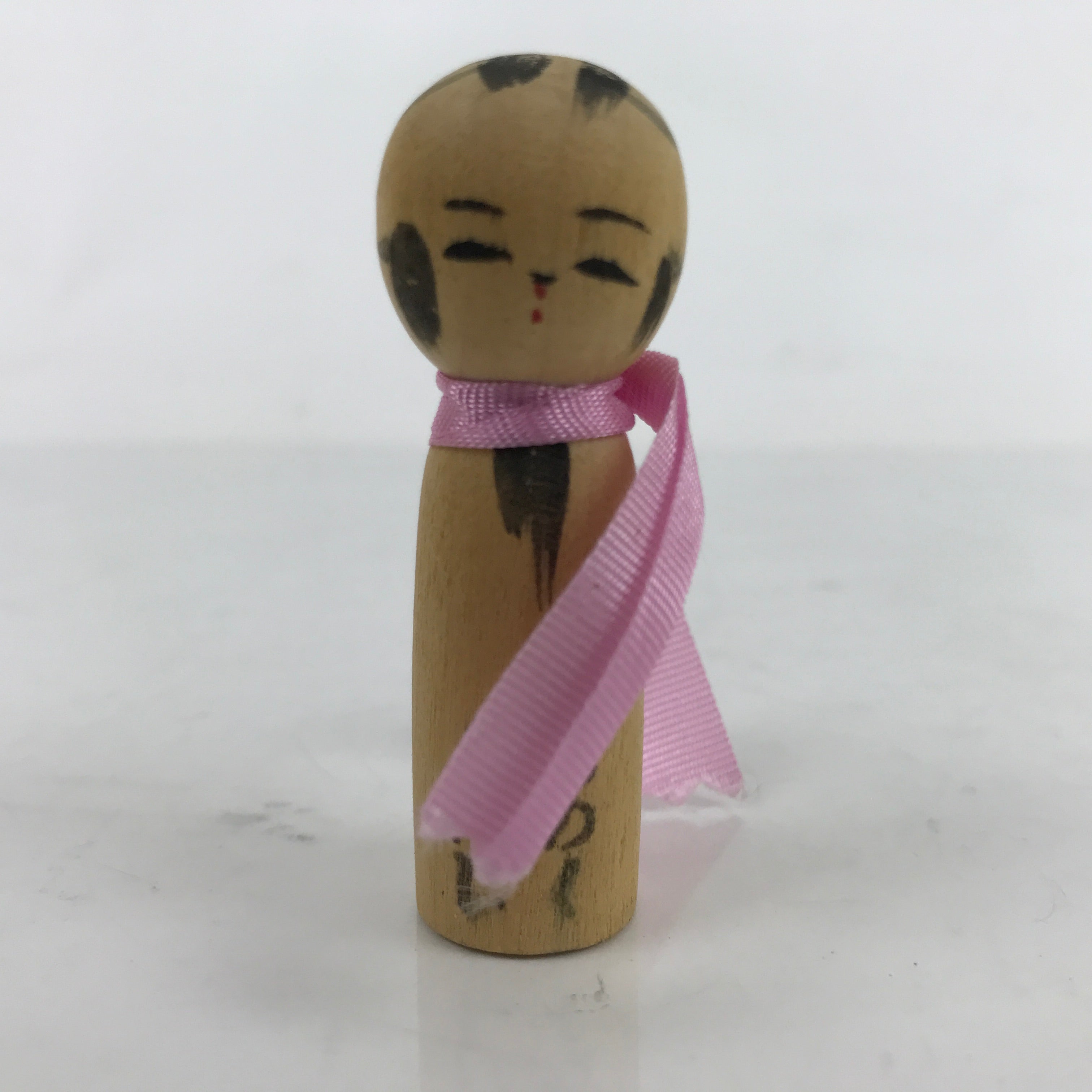 Japanese Wood Michinoku Kokeshi Doll Vtg Mini Size Traditional Toy Folk KF723