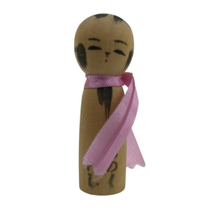 Japanese Wood Michinoku Kokeshi Doll Vtg Mini Size Traditional Toy Folk KF723