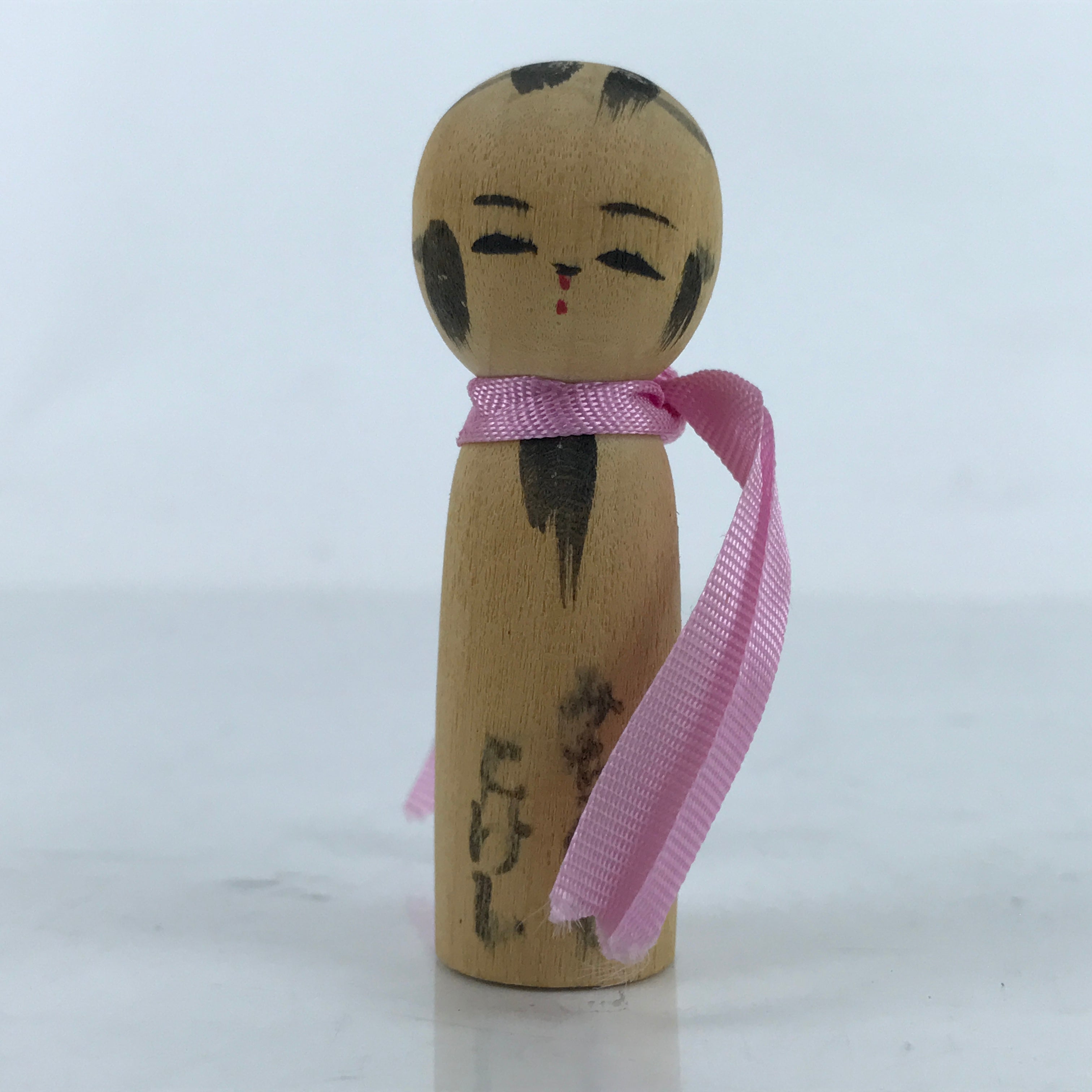 Japanese Wood Michinoku Kokeshi Doll Vtg Mini Size Traditional Toy Folk KF724