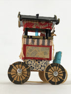 Japanese Wood Paper Miniature Gion Festival Car Vtg Mikoshi Dashi Folk Toy KF675