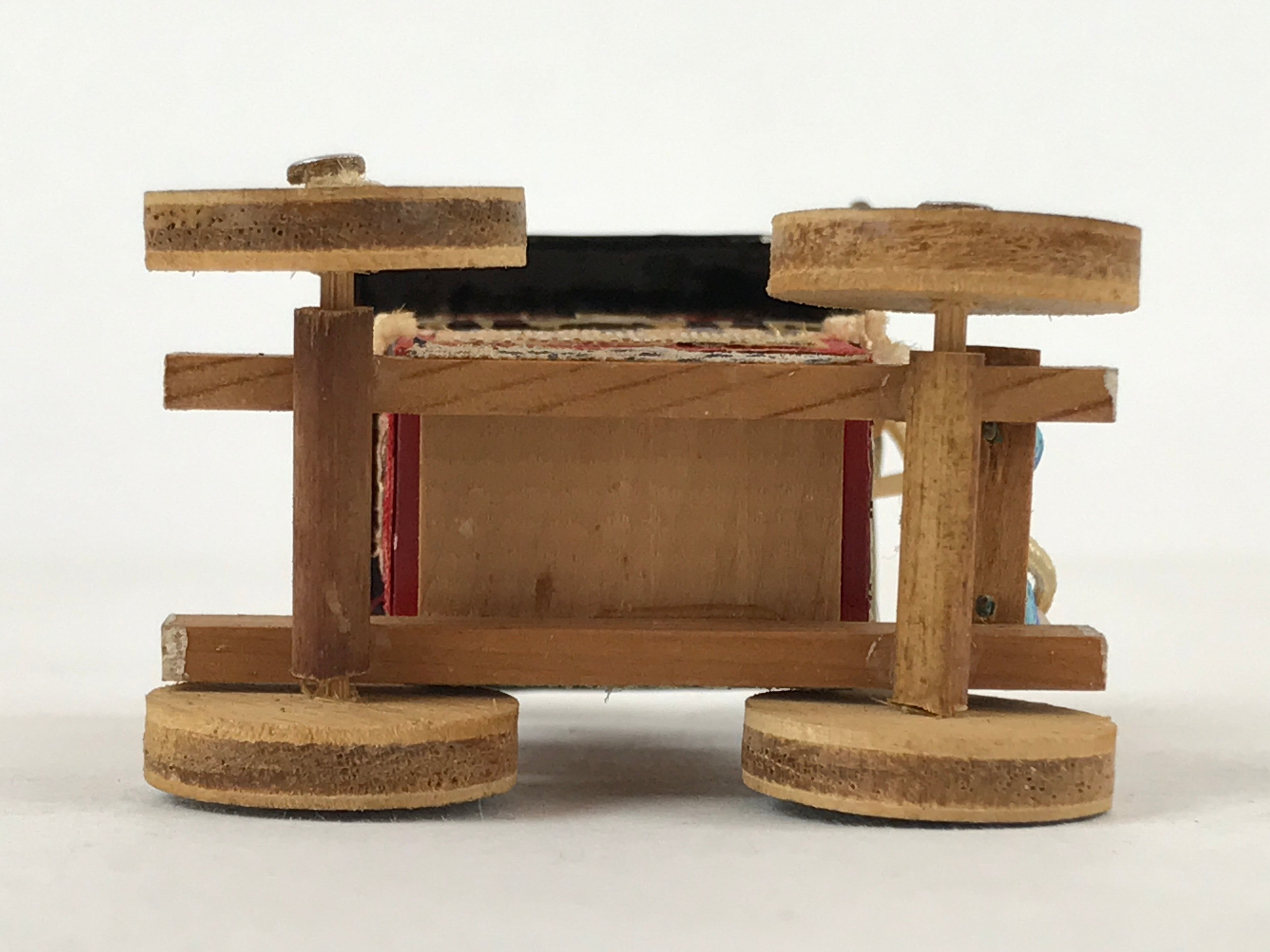 Japanese Wood Paper Miniature Gion Festival Car Vtg Mikoshi Dashi Folk Toy KF675