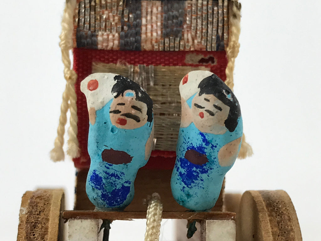 Japanese Wood Paper Miniature Gion Festival Car Vtg Mikoshi Dashi Folk Toy KF675
