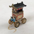 Japanese Wood Paper Miniature Gion Festival Car Vtg Mikoshi Dashi Folk Toy KF675