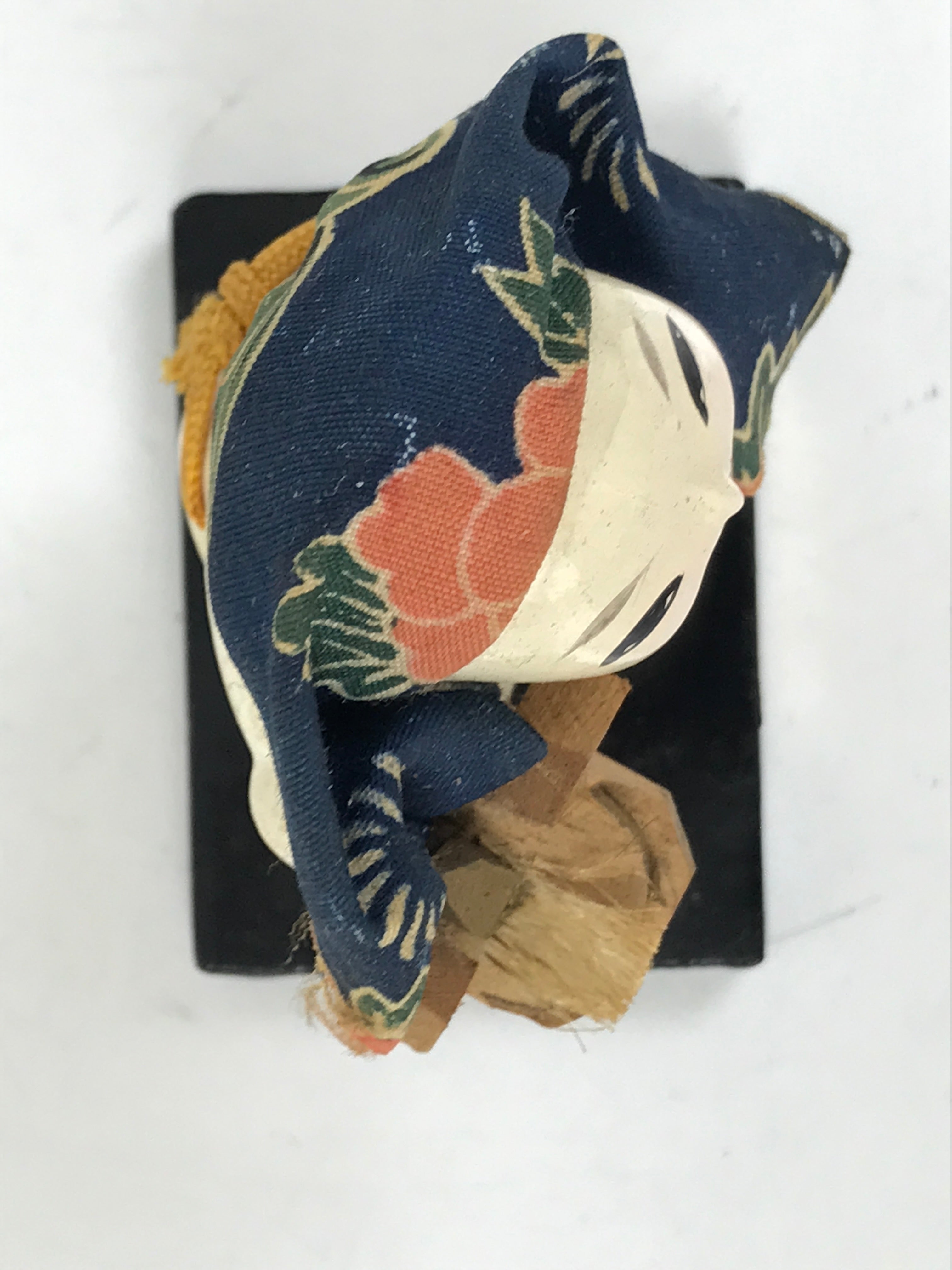 Japanese Wood Pulp Kokeshi Doll Vtg Lion Dance Shishimai Boy Kaga Ningyo KF750