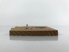 Japanese Wood Shrine Plaque Ema Vtg Dazaifu Tenmangu Ox Plum Hanging Wish EM44