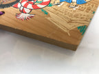 Japanese Wood Shrine Plaque Ema Vtg Fujisaki Hachimangu Festival Kazariuma EM43