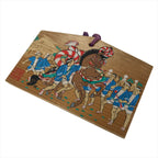 Japanese Wood Shrine Plaque Ema Vtg Fujisaki Hachimangu Festival Kazariuma EM43