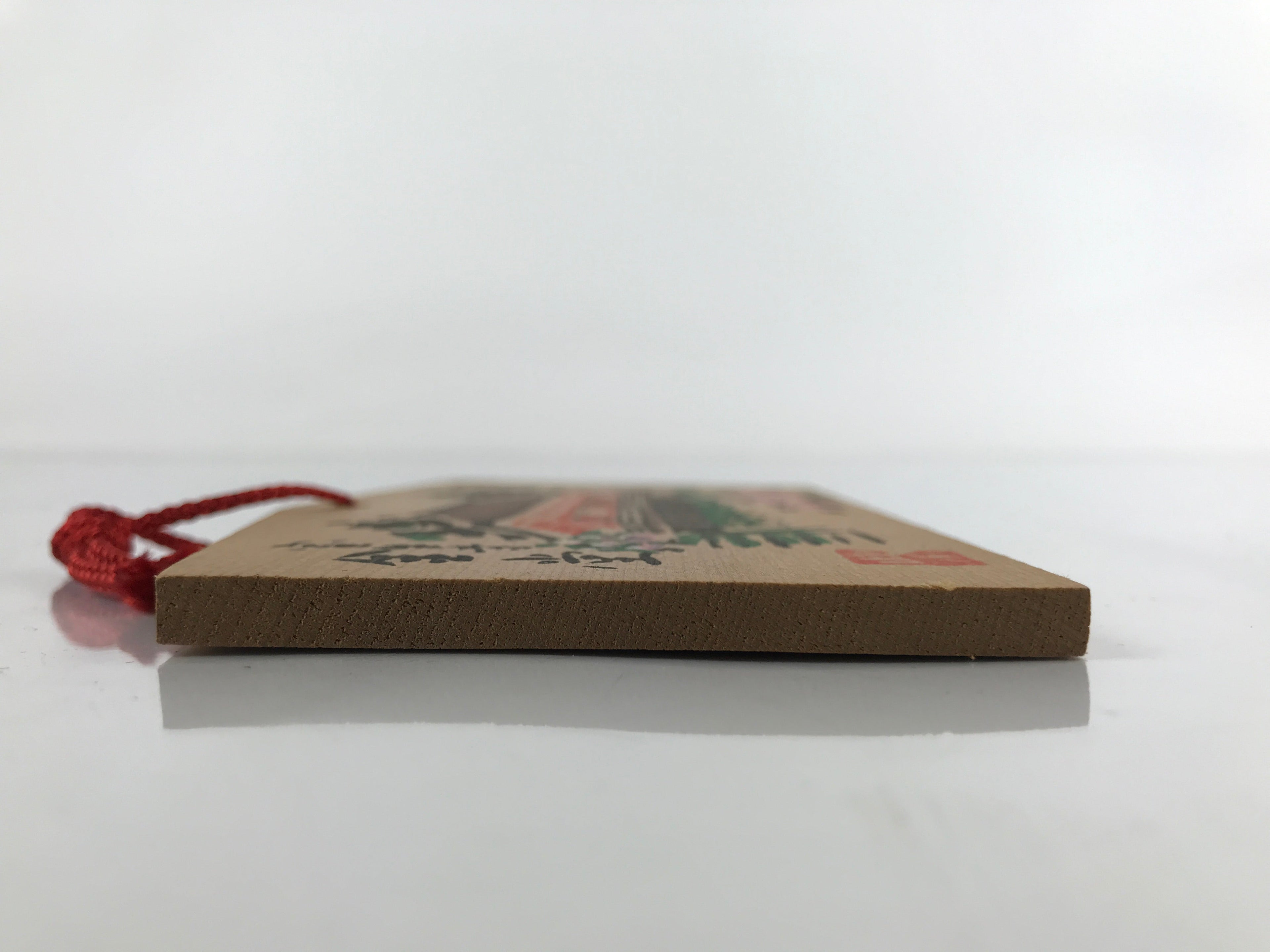 Japanese Wood Shrine Plaque Ema Vtg Muroji Temple Golden Hall Hanging Wish EM36