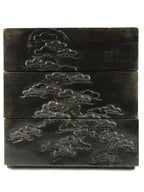 Japanese Wood Tansu Storage Chest Haribako Sewing Box 3 Drawers Pine Tree T399