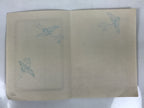 Japanese Woodblock Print Paper Card Vtg Cherry Blossoms Sakura Gold P383