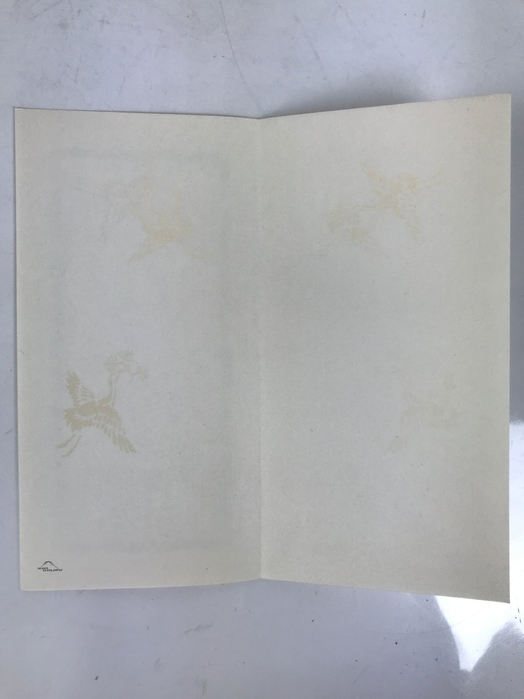 Japanese Woodblock Print Paper Card Vtg Geisha Kimono Kabuki Gold P391