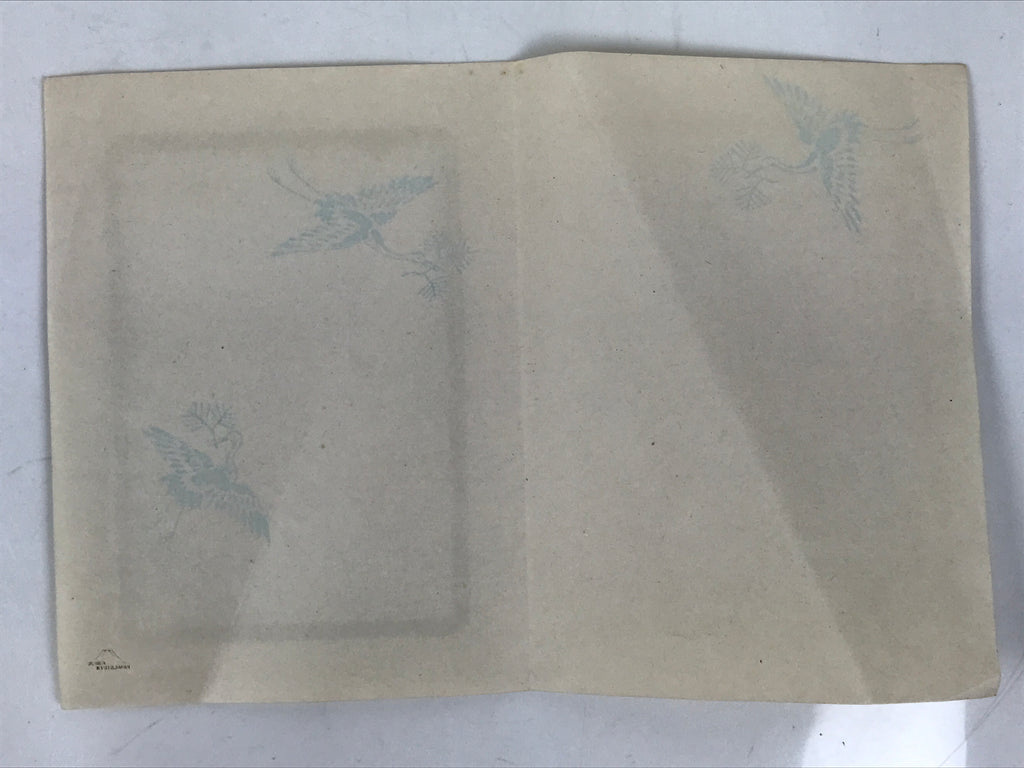 Japanese Woodblock Print Paper Card Vtg Plum Blossoms Ume Gold P386