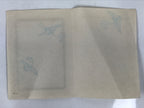 Japanese Woodblock Print Paper Card Vtg Plum Blossoms Ume Gold P386