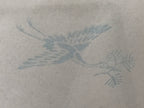 Japanese Woodblock Print Paper Card Vtg Plum Blossoms Ume Gold P386