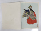 Japanese Woodblock Printed Reproduction Vtg Kogyo Tsukioka Ama Noh Theatre P377