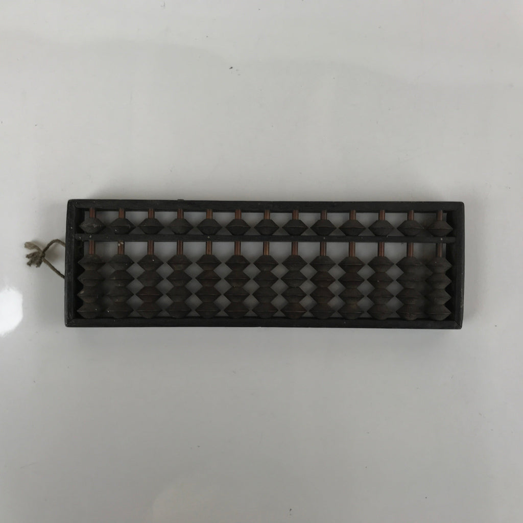 Japanese Wooden Abacus Soroban Math Calculating Tool Vtg 1/4 Beads 13 Rows ST52