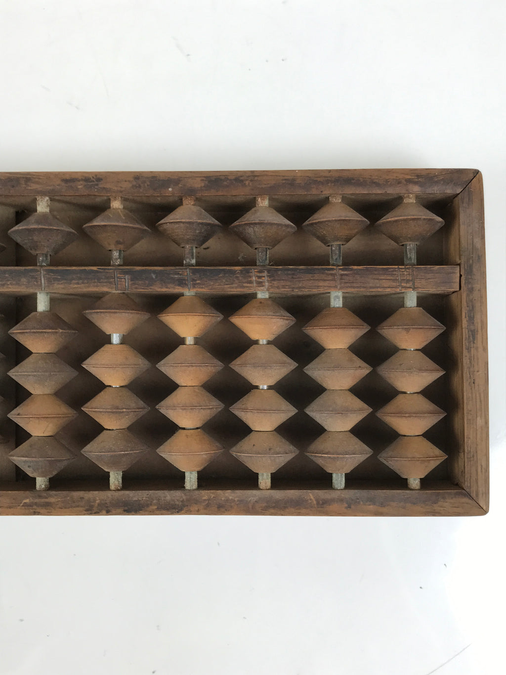 Japanese Wooden Abacus Soroban Math Calculating Tool Vtg 1/4 Beads 13 Rows ST68