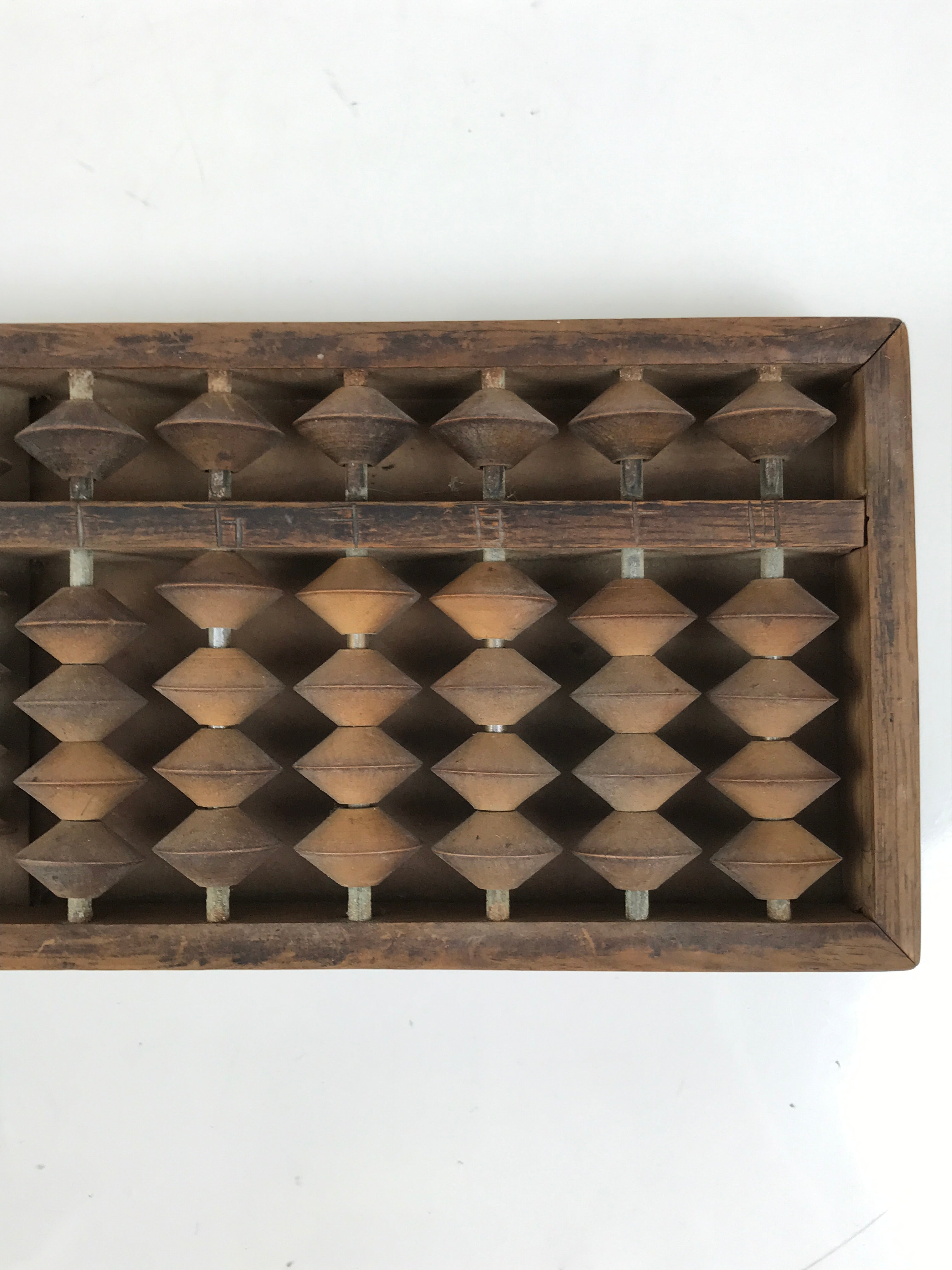 Japanese Wooden Abacus Soroban Math Calculating Tool Vtg 1/4 Beads 13 Rows ST68