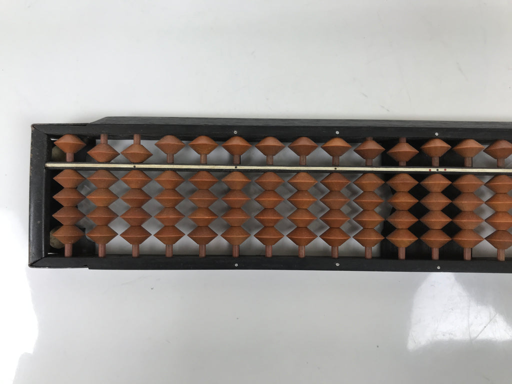 Japanese Wooden Abacus Soroban Math Calculating Tool Vtg 1/4 Beads 23 Rows ST75