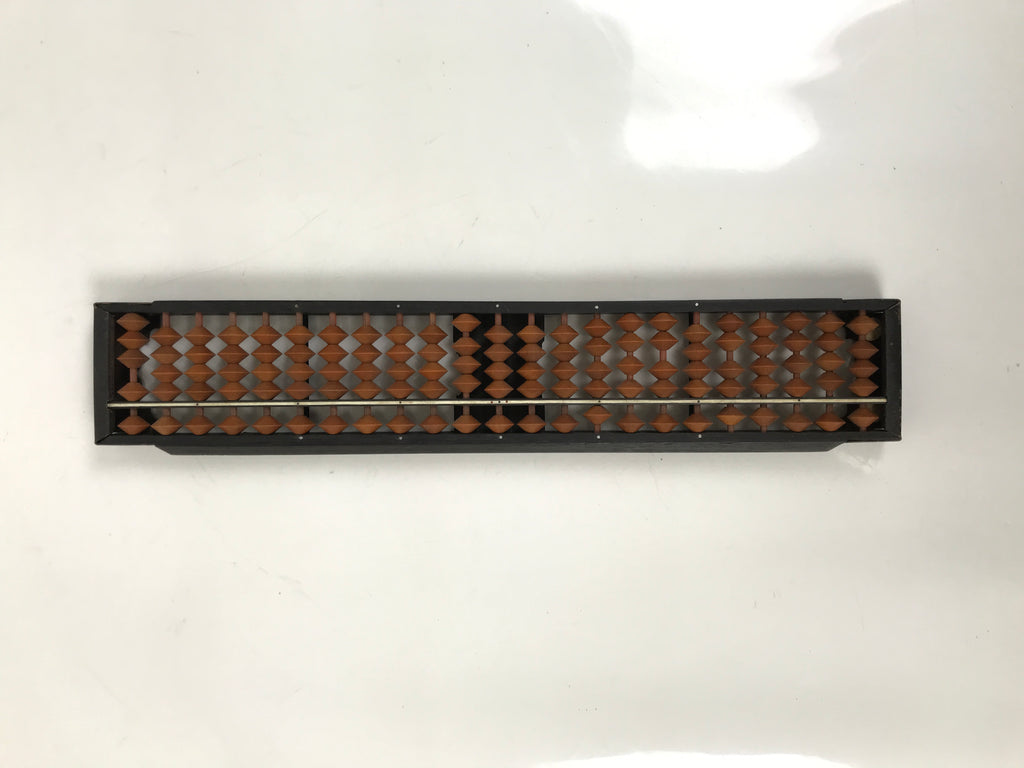 Japanese Wooden Abacus Soroban Math Calculating Tool Vtg 1/4 Beads 23 Rows ST75