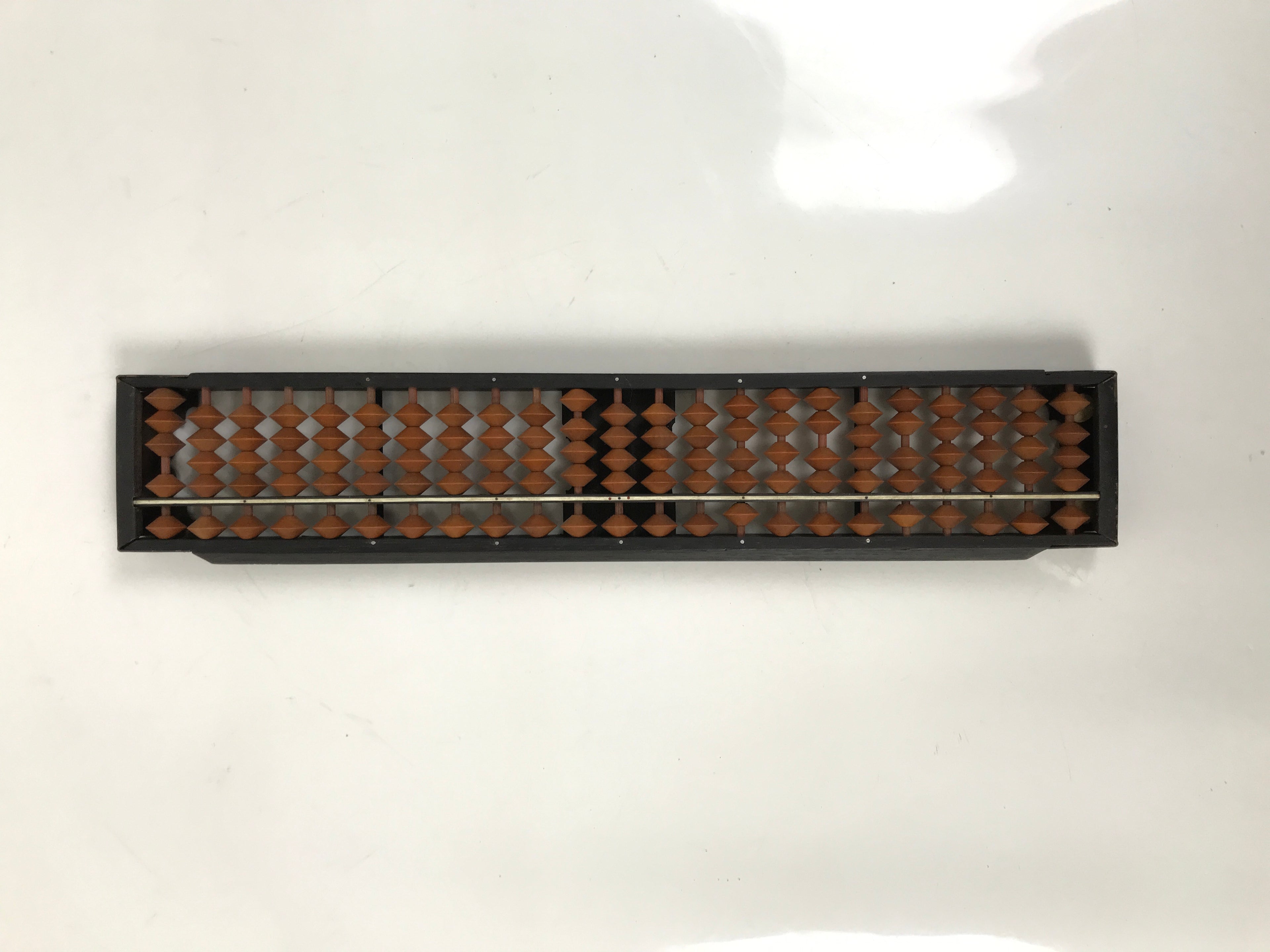 Japanese Wooden Abacus Soroban Math Calculating Tool Vtg 1/4 Beads 23 Rows ST75