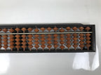 Japanese Wooden Abacus Soroban Math Calculating Tool Vtg 1/4 Beads 23 Rows ST75