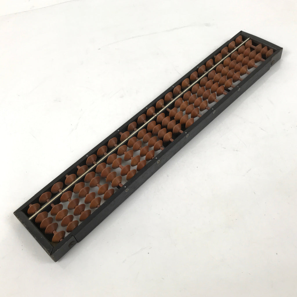 Japanese Wooden Abacus Soroban Math Calculating Tool Vtg 1/4 Beads 23 Rows ST75
