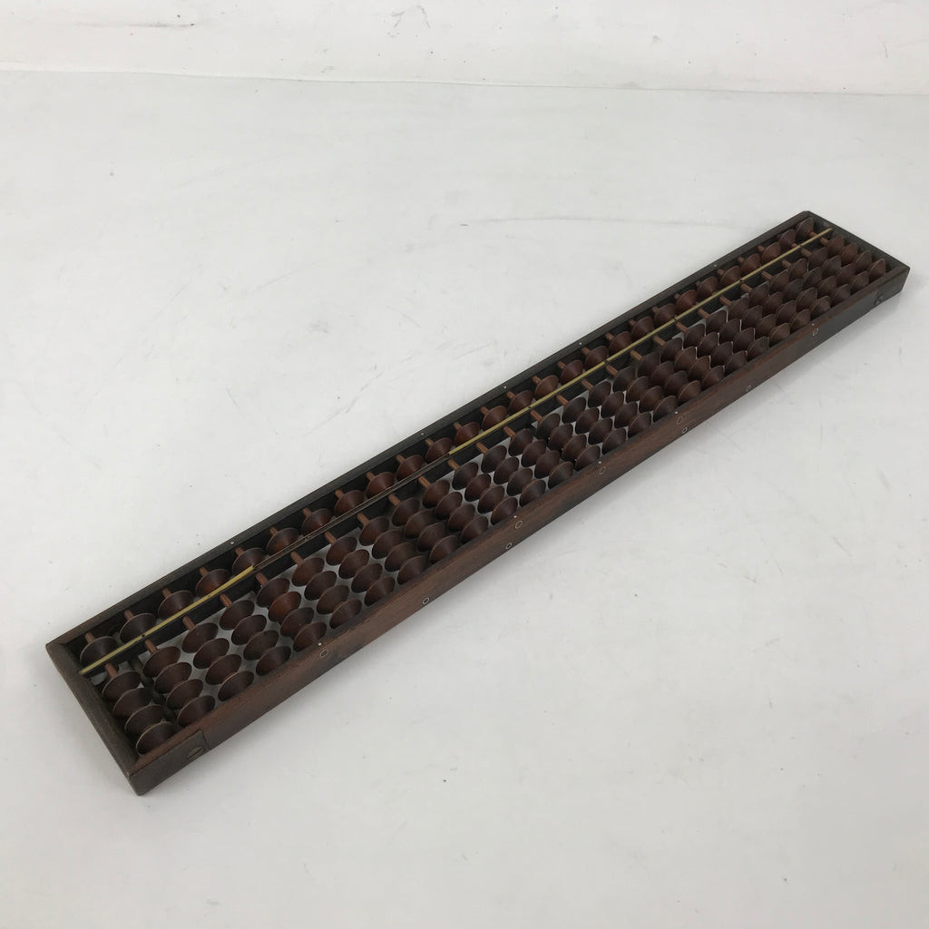 Japanese Wooden Abacus Soroban Math Calculating Tool Vtg 1/4 Beads 27 Rows ST66