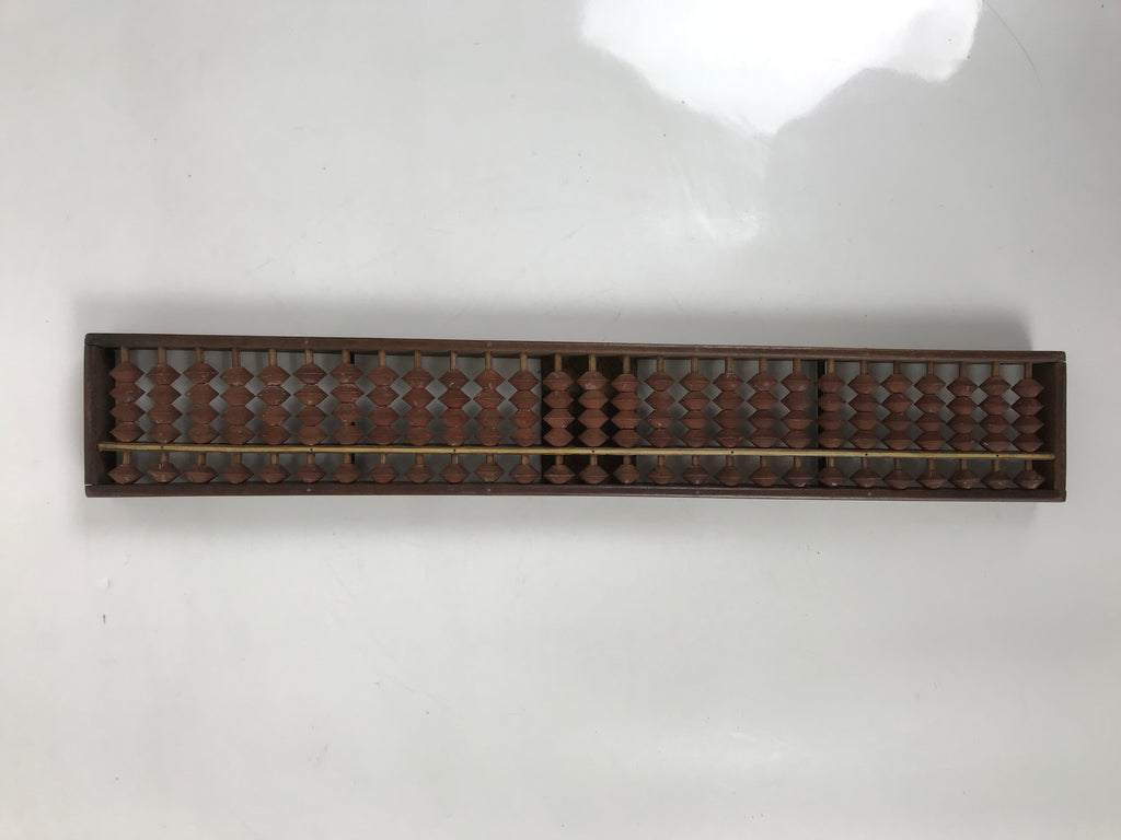 Japanese Wooden Abacus Soroban Math Calculating Tool Vtg 1/4 Beads 27 Rows ST71