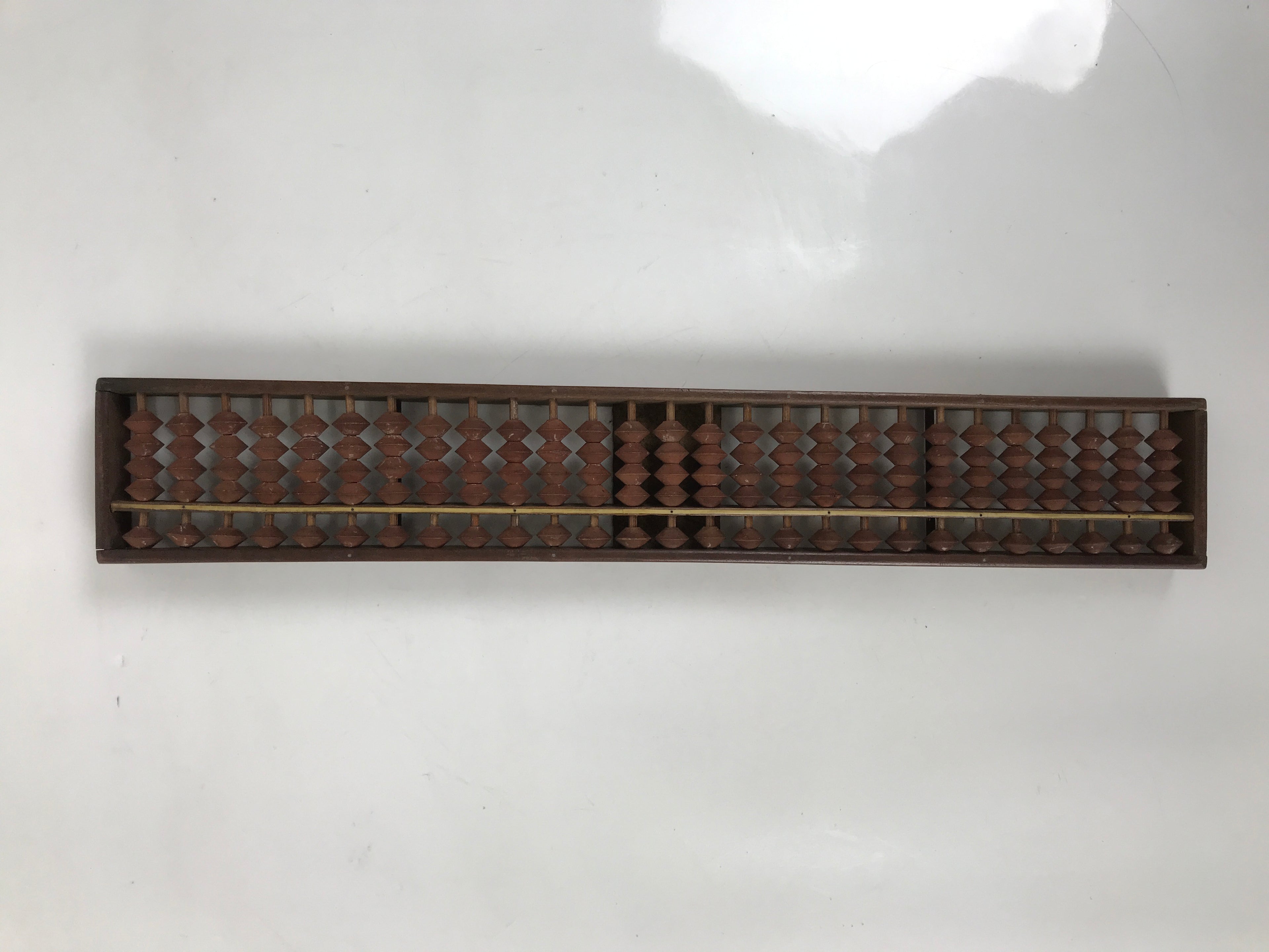Japanese Wooden Abacus Soroban Math Calculating Tool Vtg 1/4 Beads 27 Rows ST71