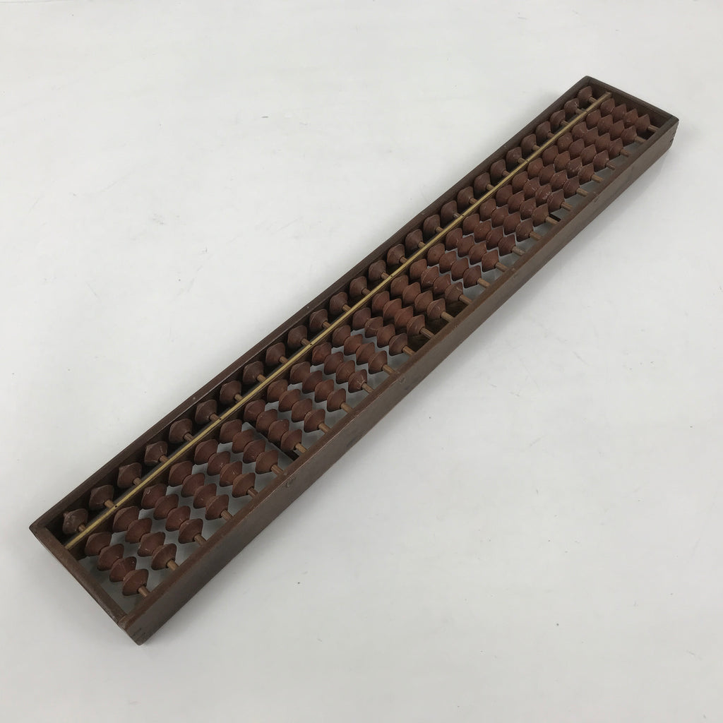 Japanese Wooden Abacus Soroban Math Calculating Tool Vtg 1/4 Beads 27 Rows ST71