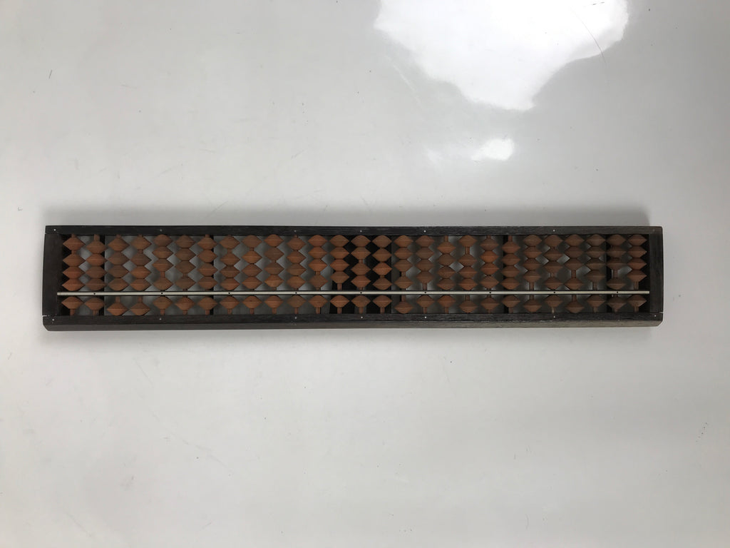 Japanese Wooden Abacus Soroban Math Calculating Tool Vtg 1/4 Beads 27 Rows ST72