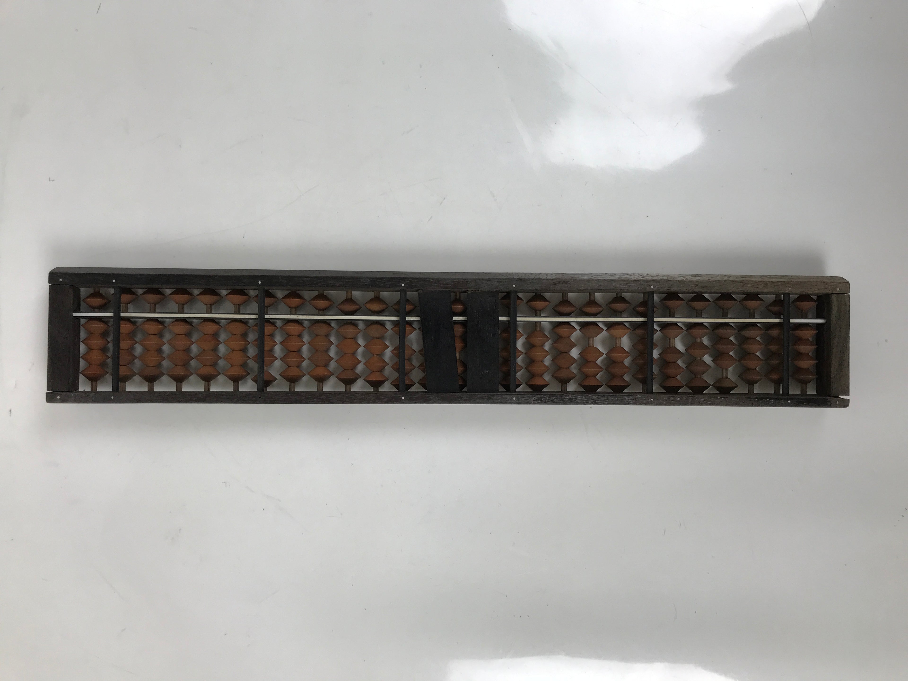 Japanese Wooden Abacus Soroban Math Calculating Tool Vtg 1/4 Beads 27 Rows ST72