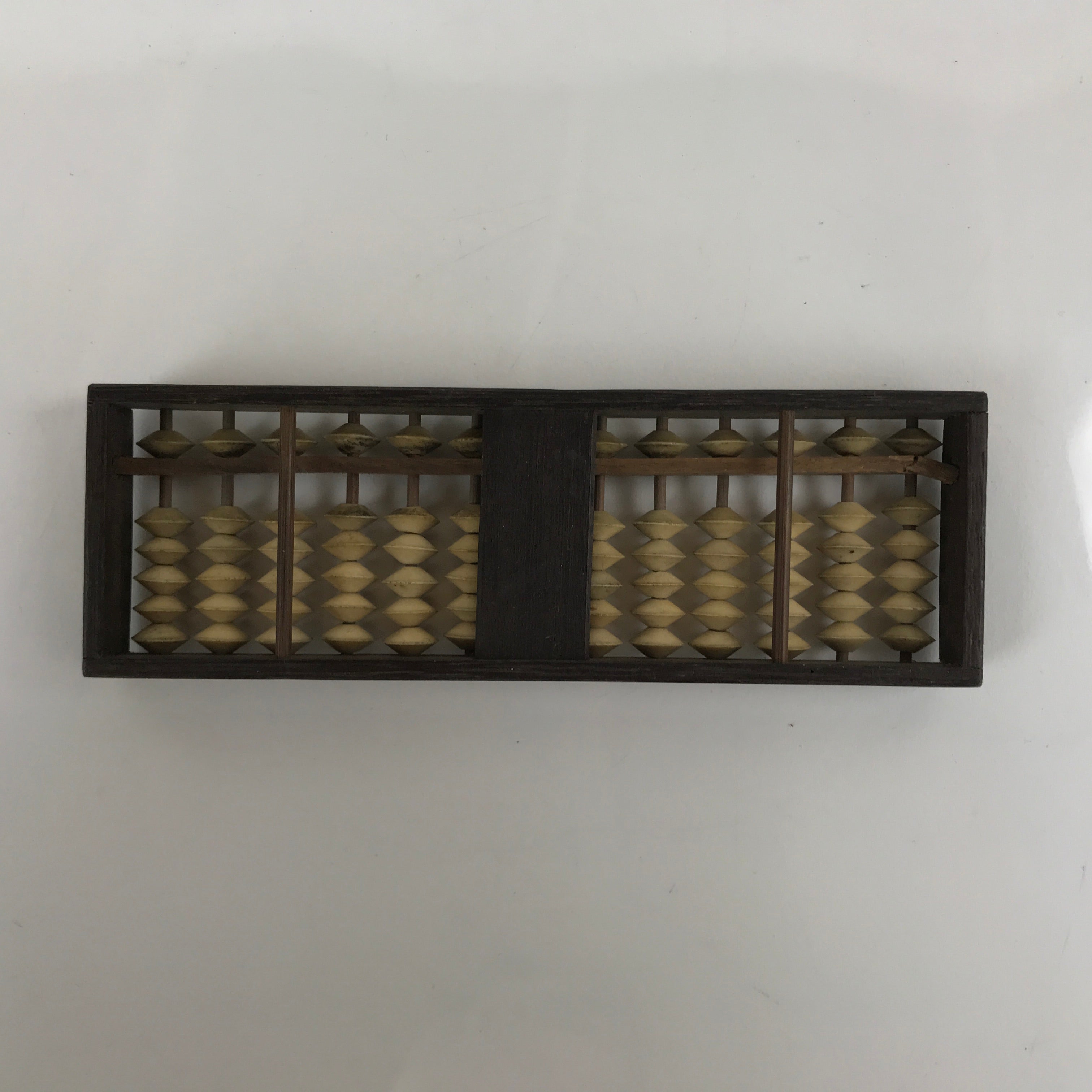 Japanese Wooden Abacus Soroban Math Calculating Tool Vtg 1/5 Beads 13 Rows ST54