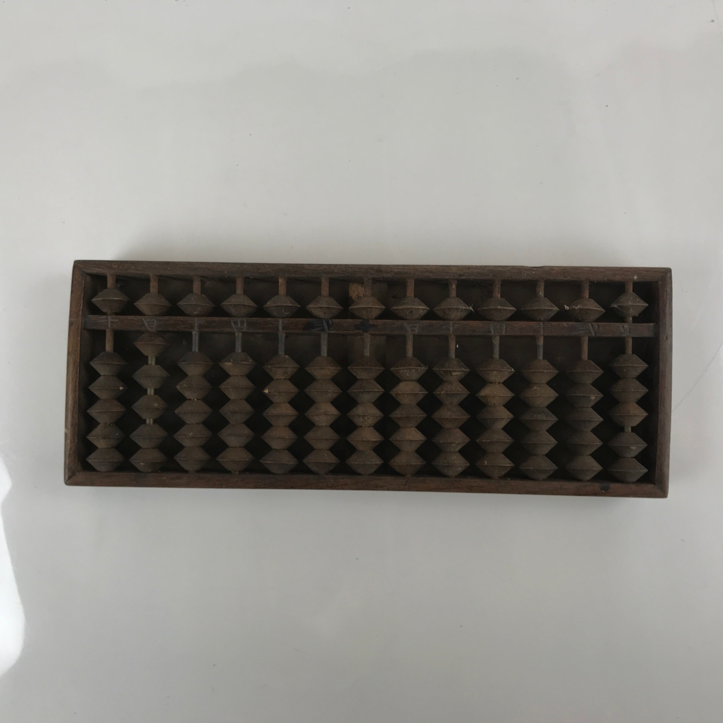 Japanese Wooden Abacus Soroban Math Calculating Tool Vtg 1/5 Beads 13 Rows ST60