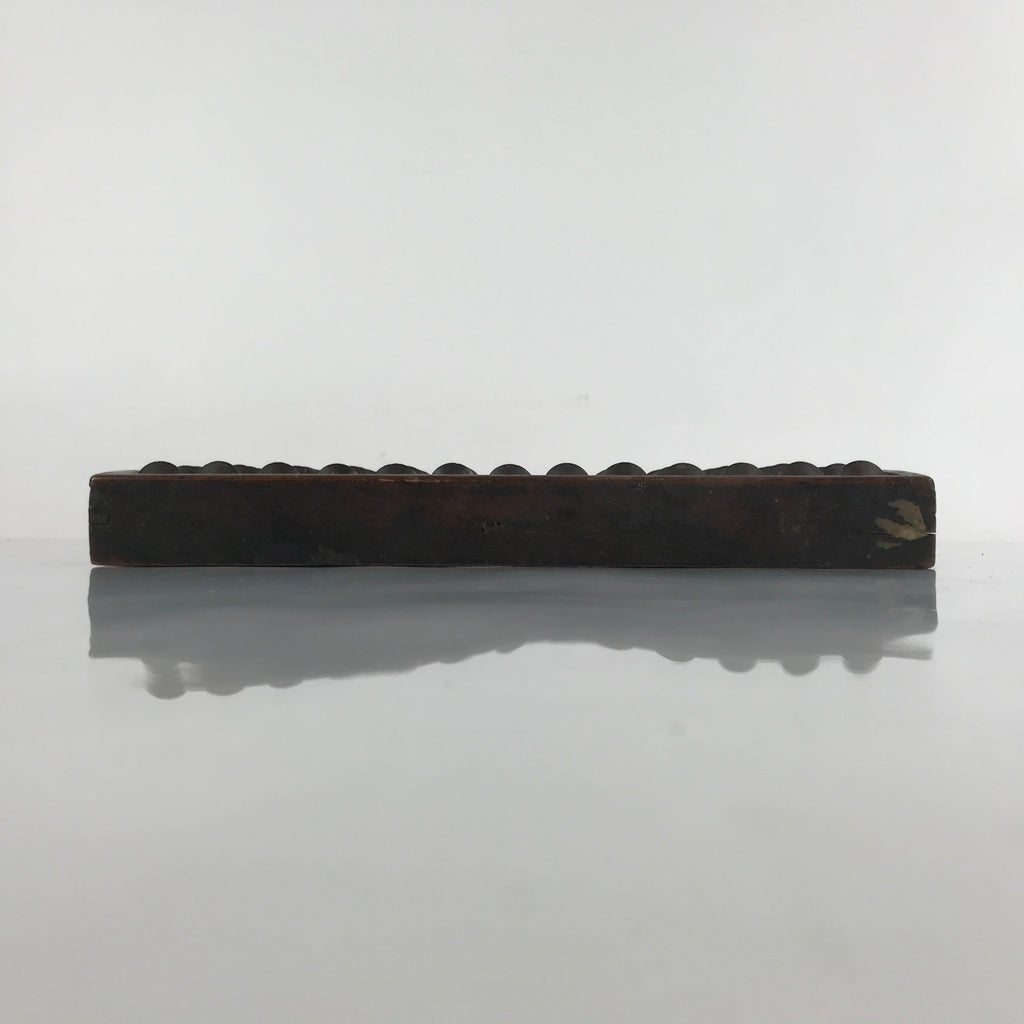 Japanese Wooden Abacus Soroban Math Calculating Tool Vtg 1/5 Beads 13 Rows ST62