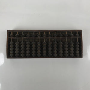 Japanese Wooden Abacus Soroban Math Calculating Tool Vtg 1/5 Beads 13 Rows ST62
