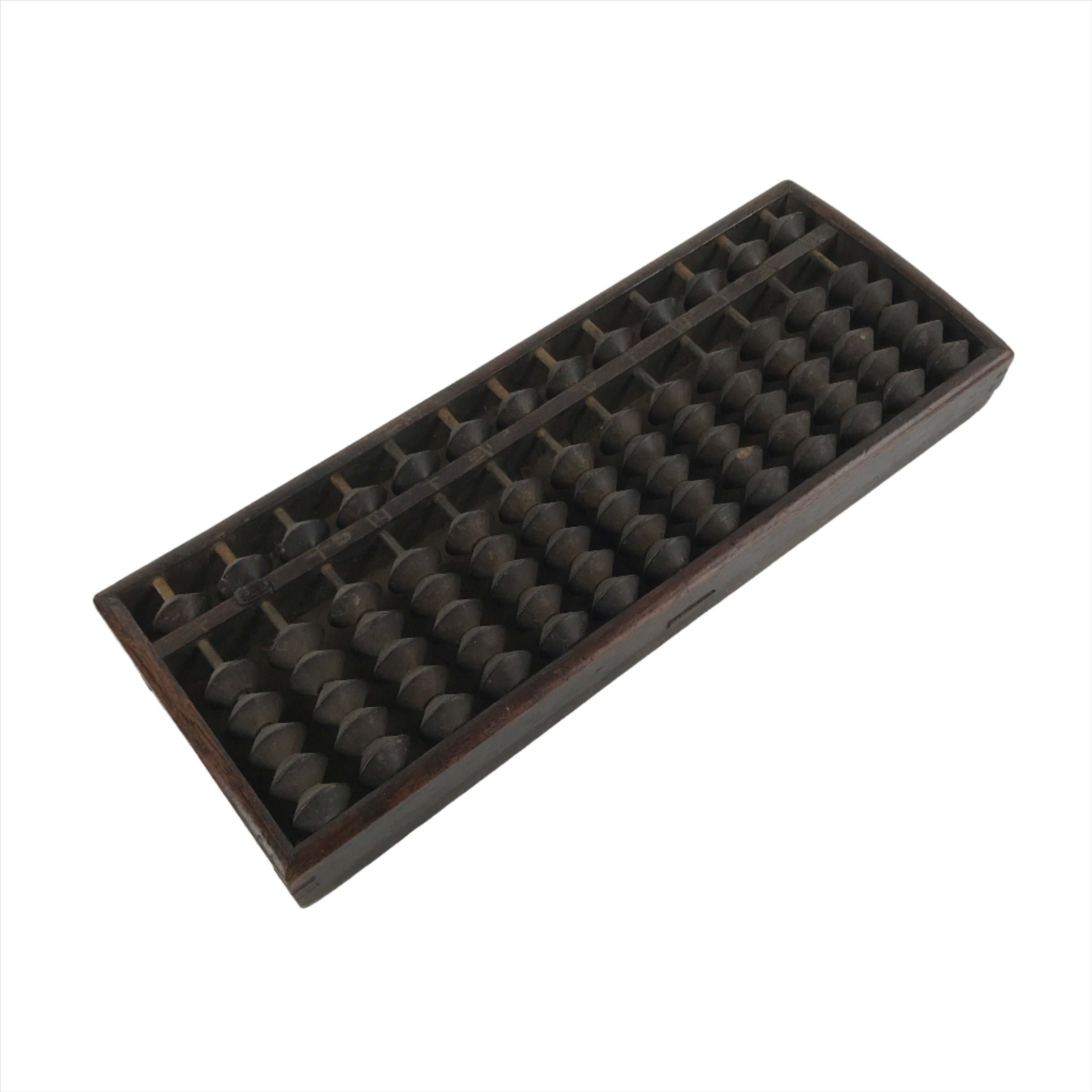 Japanese Wooden Abacus Soroban Math Calculating Tool Vtg 1/5 Beads 13 Rows ST62
