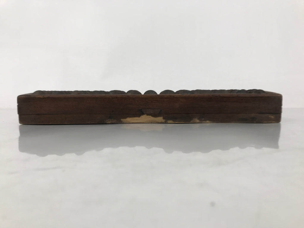 Japanese Wooden Abacus Soroban Math Calculating Tool Vtg 1/5 Beads 13 Rows ST70