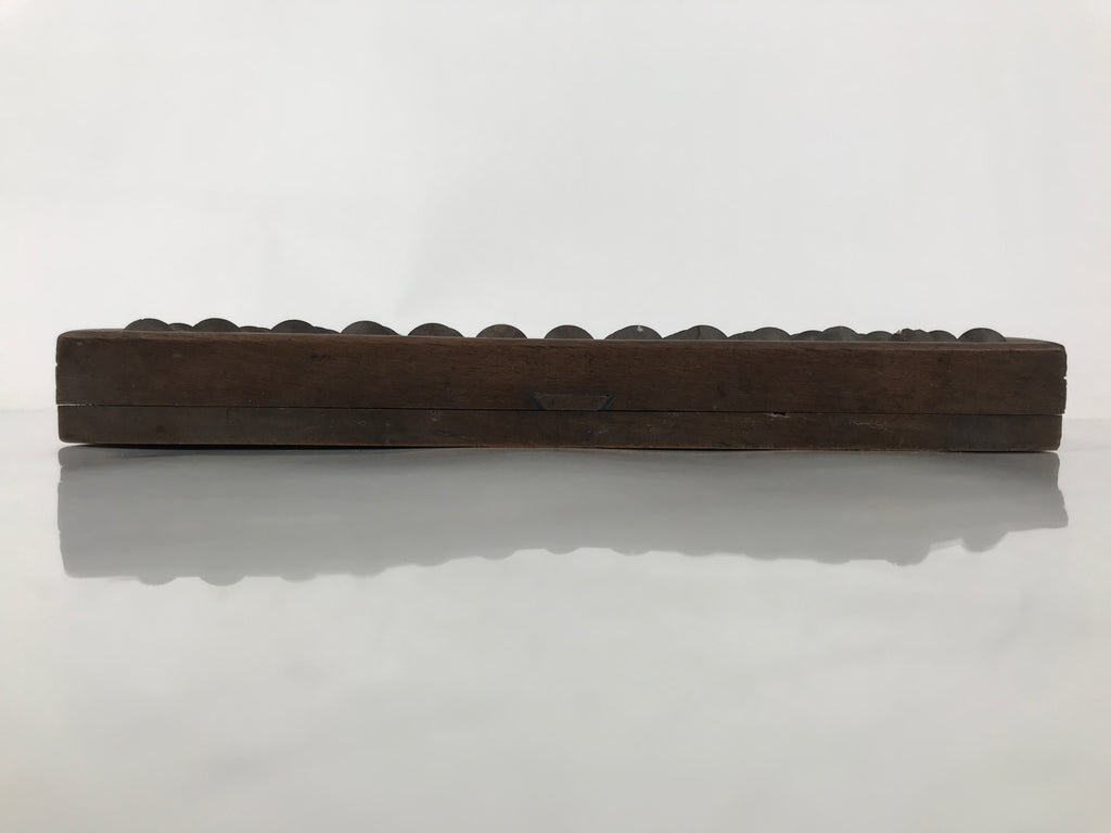 Japanese Wooden Abacus Soroban Math Calculating Tool Vtg 1/5 Beads 13 Rows ST70