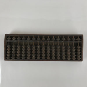 Japanese Wooden Abacus Soroban Math Calculating Tool Vtg 1/5 Beads 15 Rows ST61