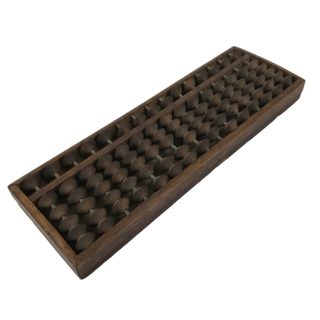 Japanese Wooden Abacus Soroban Math Calculating Tool Vtg 1/5 Beads 15 Rows ST67