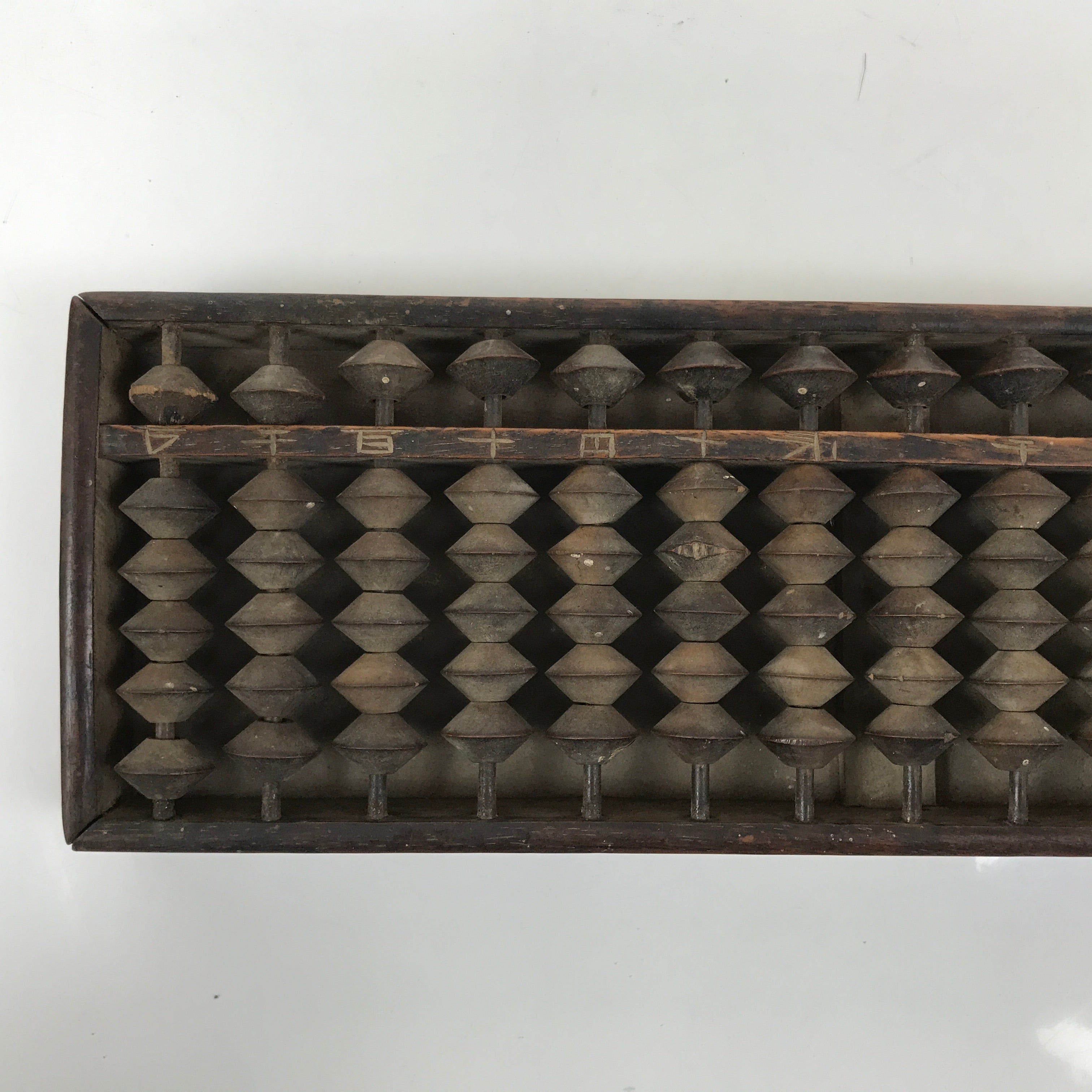 Japanese Wooden Abacus Soroban Math Calculating Tool Vtg 1/5 Beads 15 Rows ST69