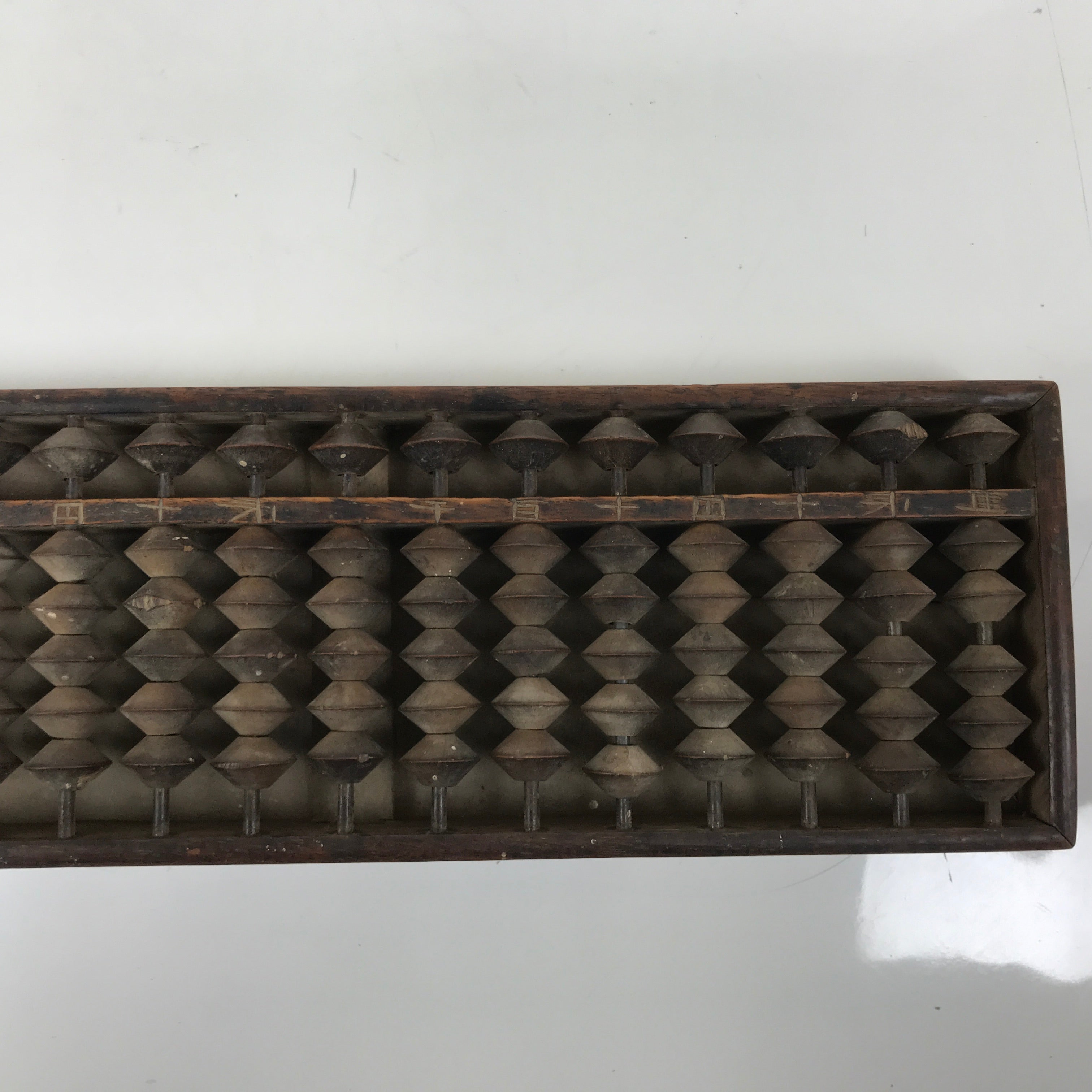 Japanese Wooden Abacus Soroban Math Calculating Tool Vtg 1/5 Beads 15 Rows ST69