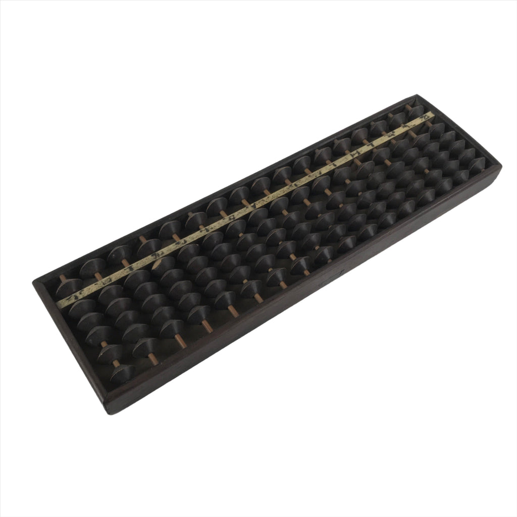 Japanese Wooden Abacus Soroban Math Calculating Tool Vtg 1/5 Beads 17 Rows ST51